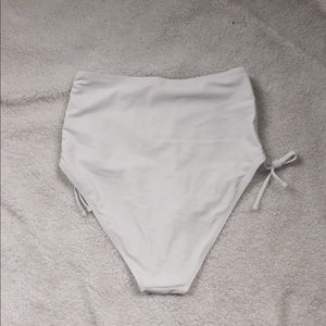 White high waisted swimming suit bottoms